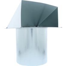 Zephyr AK00030 Galvanized Steel 6 Inch Round Rain Proof Fresh Air Wall  Inlet Cap with Mesh Bird Screen - VentingDirect.com
