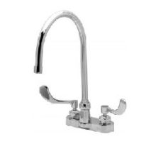 Double Handle Centerset Bathroom Faucet with Metal Wrist Blade Handles from the Aquaspec Series