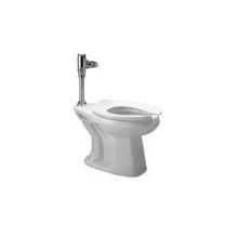 Elongated Toilet System with Battery Powered Flush Valve