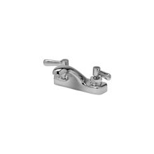 4" Centerset Lead Free Double Handle Bathroom Faucet with Metal Lever Handles and Grid Strainer Drain from the AquaSpec Collection