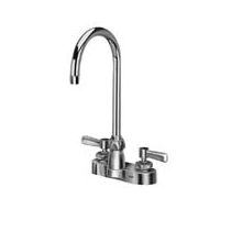 4" Centerset Gooseneck Lead Free Double Handle Faucet with Metal Lever Handles and 2.2 GPM Vandal-Resistant Pressure Compensating Aerator from the AquaSpec Collection