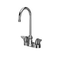 4" Centerset Gooseneck Lead Free Double Handle Faucet with Metal Wrist Blades from the AquaSpec Collection