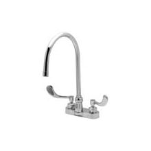 4" Centerset Gooseneck Lead Free Double Handle Faucet with 4" Metal Wrist Blades from the AquaSpec Collection
