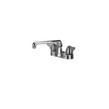 4" Centerset Gooseneck Lead Free Double Handle Faucet with Metal Wrist Blades from the AquaSpec Collection