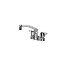 4" Centerset Gooseneck Lead Free Double Handle Faucet with Metal Wrist Blades and 2.2 GPM Vandal-Resistant Pressure Compensating Aerator from the AquaSpec Collection