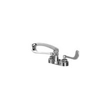 4" Centerset Gooseneck Lead Free Double Handle Faucet with 6" Metal Wrist Blades from the AquaSpec Collection