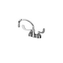 4" Centerset Gooseneck Wall Mounted Lead Free Double Handle with 4" Metal Wrist Blades Faucet from the AquaSpec Collection