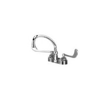4" Centerset Gooseneck Lead Free Double Handle Faucet with 6" Metal Wrist Blades from the AquaSpec Collection