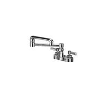 4" Centerset Gooseneck Lead Free Double Handle Faucet with Metal Lever Handles from the AquaSpec Collection