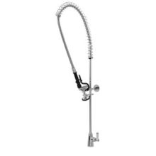 Polished Chrome Plated Deck Mounted Low-Lead Pre-Rinse Faucet with an Integral Shank