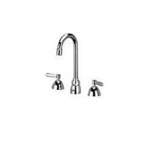 Widespread Lead Free Double Handle Faucet with Metal Lever Handles, Inter-Connecting Copper Supply Tubes and Hose and Spray from the AquaSpec Collection