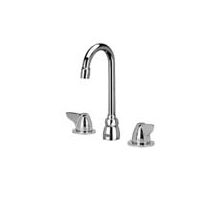 Widespread Lead Free Double Handle Faucet with Metal Wrist Blades and Inter-Connecting Copper Supply Tubes from the AquaSpec Collection