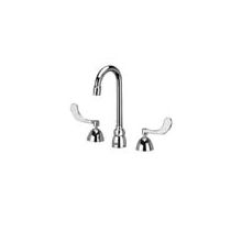 Widespread Lead Free Double Handle Faucet with 4" Metal Wrist Blades, Inter-Connecting Copper Supply Tubes and 0.5 GPM Vandal-Resistant Pressure Compensating Spray Outlet from the AquaSpec Collection