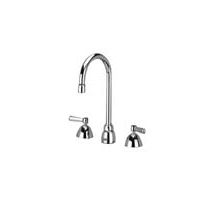 Widespread Lead Free Double Handle Faucet with Metal Lever Handles and Grid Strainer Drain from the AquaSpec Collection