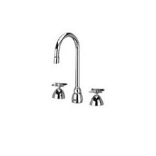 Widespread Lead Free Double Handle Faucet with Metal Cross Handles and 2.2 GPM Vandal-Resistant Pressure Compensating Aerator from the AquaSpec Collection