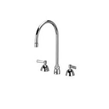 Widespread Lead Free Double Handle Faucet with Metal Lever Handles, Hose and Spray from the AquaSpec Collection