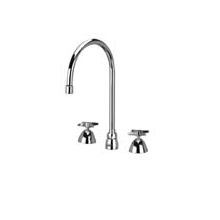 Widespread Lead Free Double Handle Faucet with Metal Cross Handles, Hose and Spray from the AquaSpec Collection
