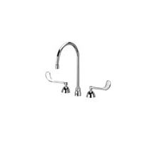 Widespread Lead Free Double Handle Faucet with 6" Metal Wrist Blades from the AquaSpec Collection