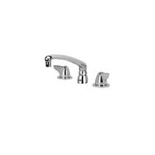 Widespread Lead Free Double Handle Faucet with Metal Wrist Blades, Hose and Spray from the AquaSpec Collection