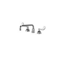 Widespread Lead Free Double Handle Faucet 4" Metal Wrist Blades from the AquaSpec Collection