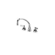 Widespread Lead Free Double Handle Faucet with Metal Lever Handles, Inter-Connecting Copper Supply Tubes, Hose and Spray from the AquaSpec Collection