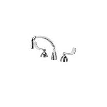Widespread Lead Free Double Handle Faucet with 4" Metal Wrist Blades, Hose and Spray from the AquaSpec Collection