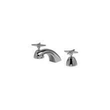 Widespread Lead Free Double Handle Faucet with Metal Cross Handles and Pop-Up Drain from the AquaSpec Collection