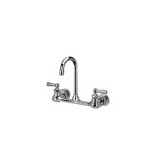 Wall Mounted Lead Free Double Handle Sink Faucet with Metal Lever Handles and 2.2 GPM Vandal-Resistant Pressure Compensating Aerator from the AquaSpec Collection