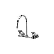 Wall Mounted Lead Free Double Handle Sink Faucet Metal Cross Handles from the AquaSpec Collection