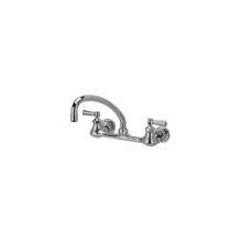 Wall Mounted Lead Free Double Handle Sink Faucet with Metal Lever Handles and 2.2 GPM Vandal-Resistant Pressure Compensating Aerator from the AquaSpec Collection