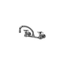 Wall Mounted Lead Free Double Handle Sink Faucet with Metal Cross Handles from the AquaSpec Collection