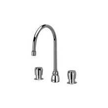 Widespread Metering Faucet with 8" Gooseneck Spout