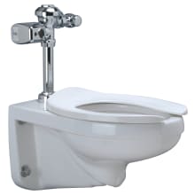 Zurn One 1.1 GPF Wall Mounted One Piece Elongated Toilet with Battery Powered Flush Valve - Seat Included