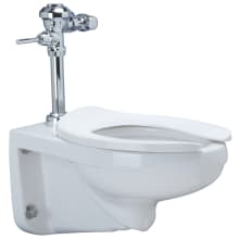 Zurn One 1.28 GPF Wall Mounted One Piece Round Toilet with Left Hand Lever - Seat Included