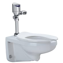 Zurn One 1.28 GPF Wall Mounted One Piece Elongated Toilet with Battery Powered Flush Valve - Seat Included