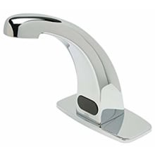 AquaSense 1.5 GPM Single Hole Electronic Bathroom Faucet with Cover Plate with 4" Centers and Mixing Tee