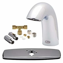 Aqua-FIT 1.5 GPM Single Hole Electronic Bathroom Faucet with Cover Plate with 8" Centers and Mixing Tee