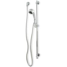 Temp-Gard Hand/Wall Shower with Supply Elbow, Flange, 60" Hose, and 30" Slide Bar