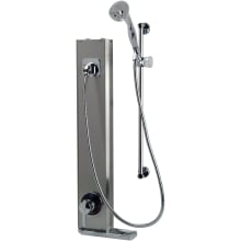 Pressure Balanced Shower Panel with Hand Shower, Slide Bar, Hose, and