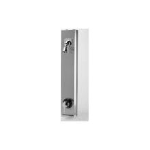 Shower Panel with Pressure Balanced Mixing Valve, Service Stops and Metal Lever Handle from the Temp-Gard Aqua-Panel Series
