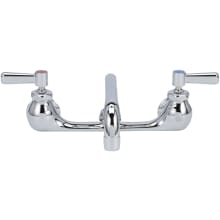 2.2 GPM Wall Mounted Double Handle Utility Faucet with Metal Handles