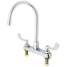 AquaSpec 2.2 GPM Standard Kitchen Faucet With Gooseneck Spout And Wrist Blade Handles