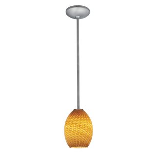 A thumbnail of the Access Lighting 28023-1R Brushed Steel / Amber Fire Bird