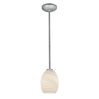 A thumbnail of the Access Lighting 28023-1R Brushed Steel / White Frosted