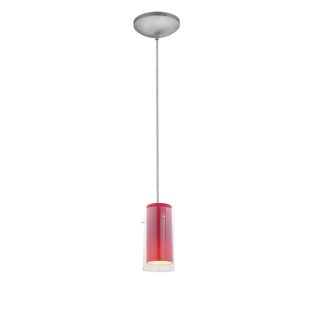 A thumbnail of the Access Lighting 28033-1C Brushed Steel / Clear Red