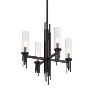 A thumbnail of the Alora Lighting CH335418CR Clear Ribbed Glass / Matte Black