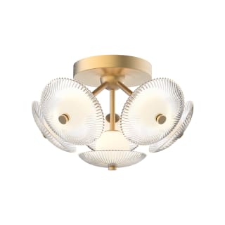 A thumbnail of the Alora Lighting FM417606 Brushed Gold / Clear Ribbed Glass