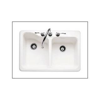 American Standard 7145 804 208 White Heat Double Basin Americast Kitchen Sink From The Silhouette Series Faucetdirect Com