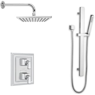 American Standard Town Square S 2 295 Brushed Nickel Town Square S Thermostatic Shower System With Shower Head Hand Shower Slide Bar Shower Arm Hose Wall Supply Elbow Diverter And Valve Trim Faucetdirect Com