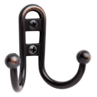 Amerock H55457ORB Oil Rubbed Bronze Single Hooks Double Robe Hook 